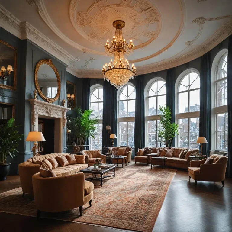 Sfeervolle luxe hotellobby